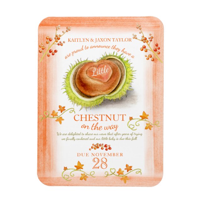 Ankündigung einer Schwangerschaft während der Kast Magnet (Vertikal)