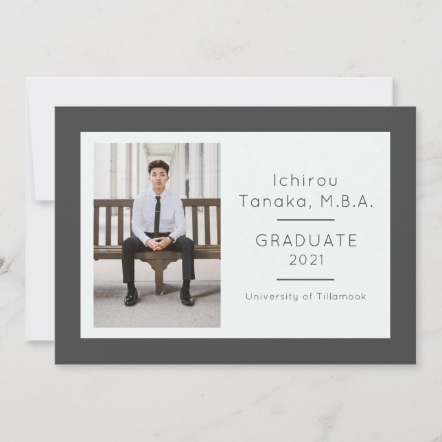 Ankündigung eines anerkannten Absolventen (Vorderseite)