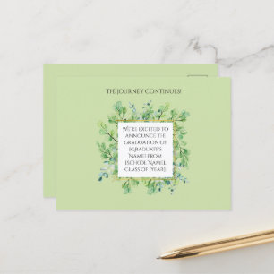 Ankündigung eines eleganten botanischen Abschlusse Postkarte