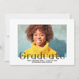 Ankündigung eines eleganten Graduate Lettering Fot
