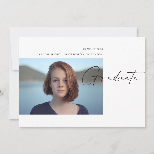 Ankündigung eines Hochschulabsolventen 2023 in ein (Vorderseite)