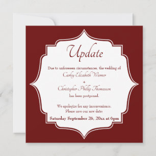 Ankündigung eines Hochzeitsupdates für Burgundy Re