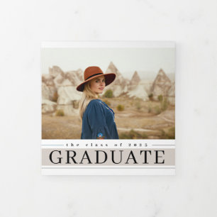 Ankündigung eines linearen Graduate-Multi-Foto-Tri