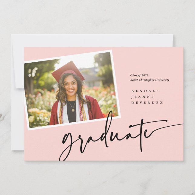 Ankündigung eines modernen Foto Graduate Snapshot (Vorderseite)