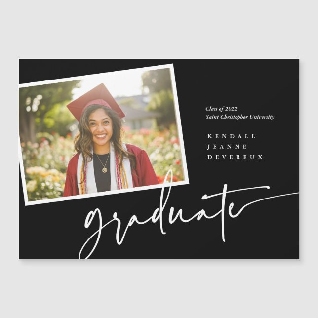 Ankündigung eines modernen Foto Graduate Snapshot (Vorderseite)