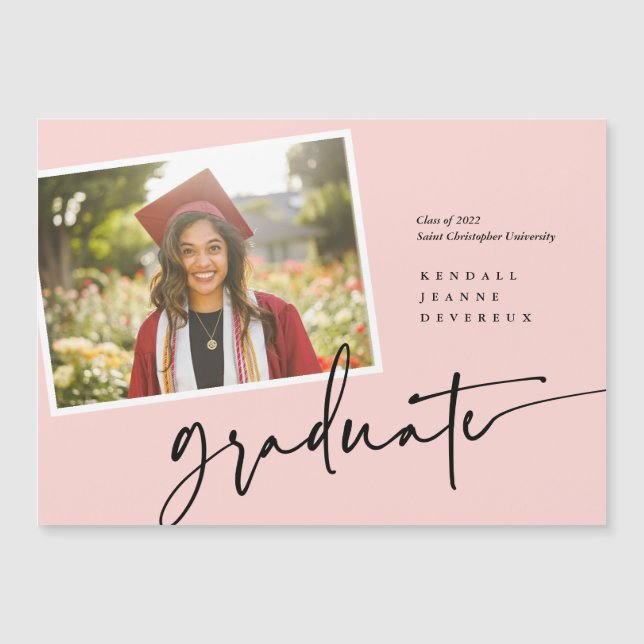 Ankündigung eines modernen Foto Graduate Snapshot (Vorderseite)