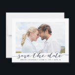 Ankündigung eines Navy-Script-Foto- Save the Date<br><div class="desc">Ankündigung eines Navy-Script-Foto- Save the Date</div>