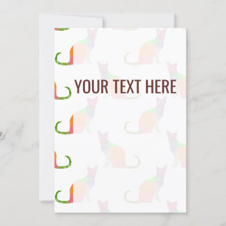 Ankündigung eines niedrigen Poly-Farbkatzenmusters