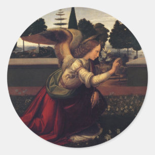 Ankündigung - Engel Runder Aufkleber