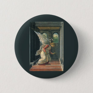 Ankündigung (Engeldetails) von Sandro Botticelli Button