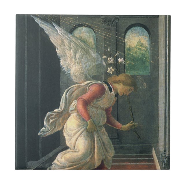 Ankündigung (Engeldetails) von Sandro Botticelli Fliese (Vorderseite)