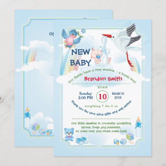 Ankündigung für neues Baby, es ist ein Junge