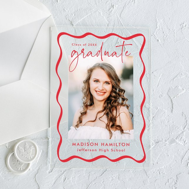 Ankündigung moderner Wavy Frame Acryl-Abschluss (Von Creator hochgeladen)