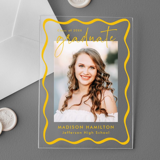 Ankündigung moderner Wavy Frame Acryl-Abschluss (Von Creator hochgeladen)