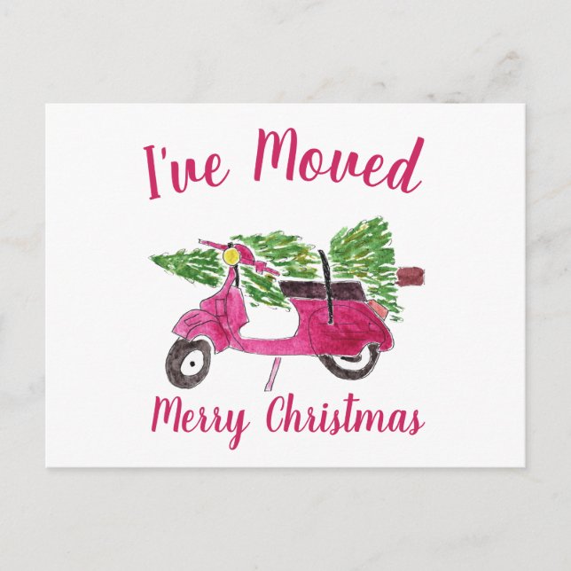 Ankündigung | Neue Zuhause für Feiertage Postkarte (Vorderseite)