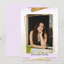 Ankündigung niedlicher Lila und Gerahmter Abschlus