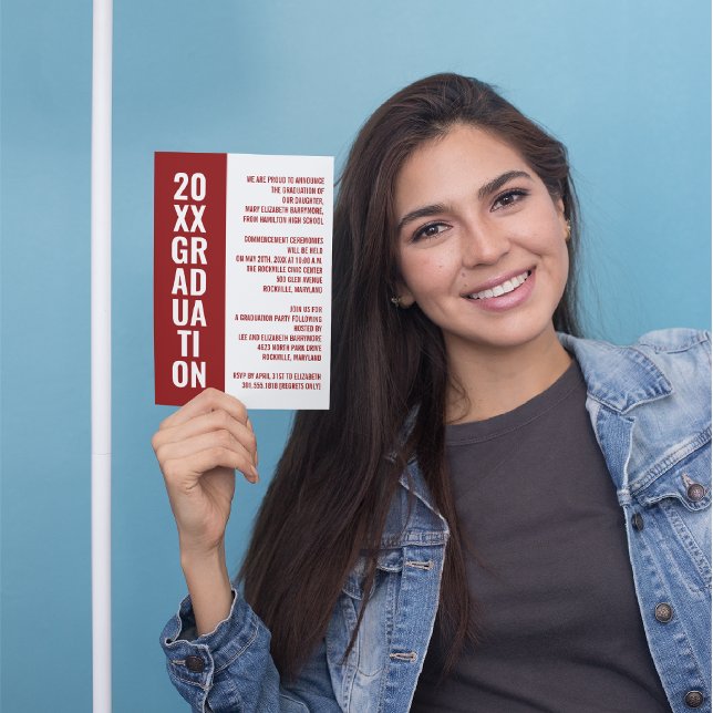 Ankündigung/Party Einladung des Abschlusses [Rot] (Von Creator hochgeladen)