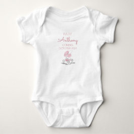 Ankündigung personalisierter Nachname Baby Strolle Baby Strampler