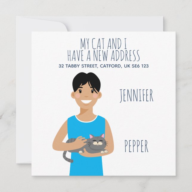 Ankündigung personalisierter neuer Adressen (Vorderseite)