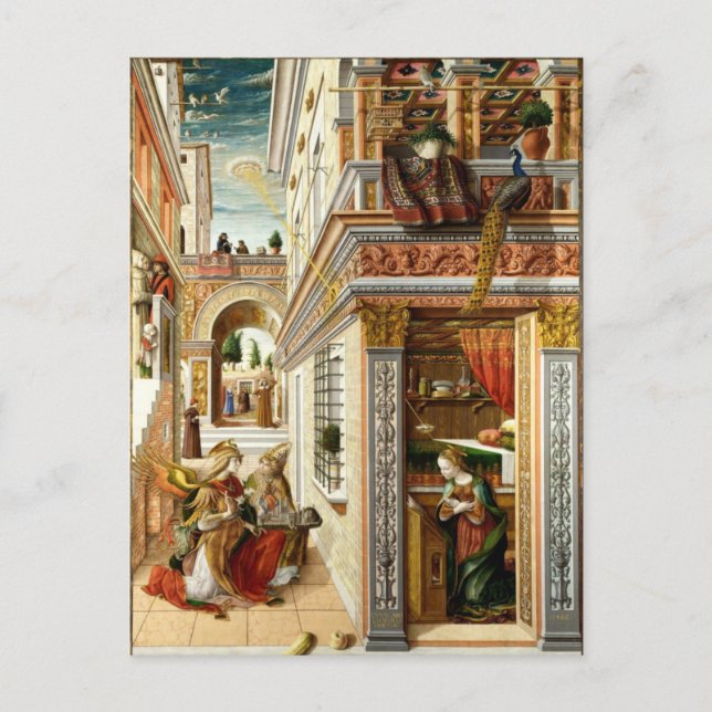 Ankündigung, Saint Emidius und ein UFO Postkarte (Vorderseite)