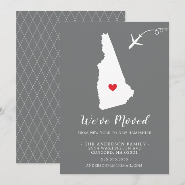 Ankündigung | Staat NEW HAMPSHIRE (Vorne/Hinten)