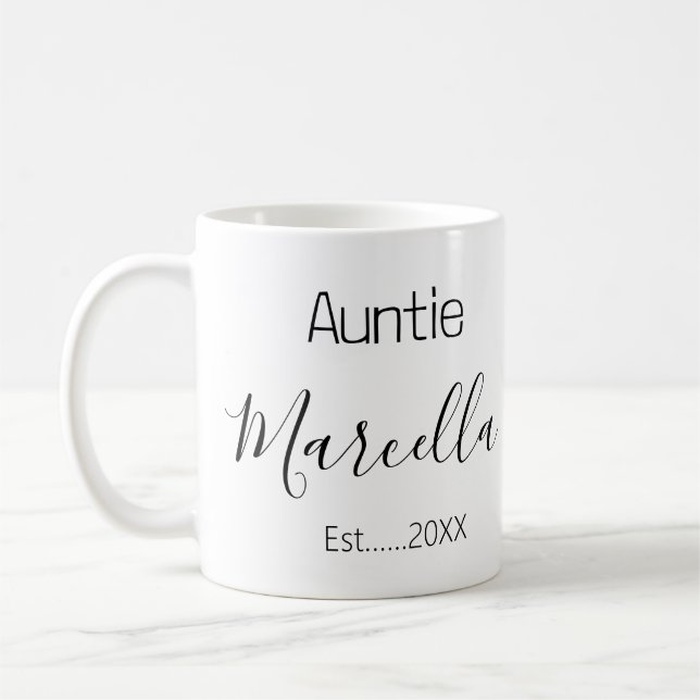 Ankündigung Trendy Auntie etabliert Personal Kaffeetasse (Links)
