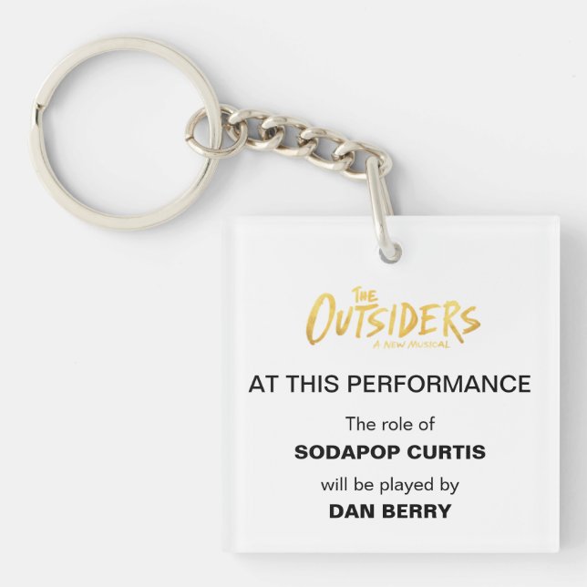 Ankündigung über den Broadway Understudy Schlüsselanhänger (Vorderseite)