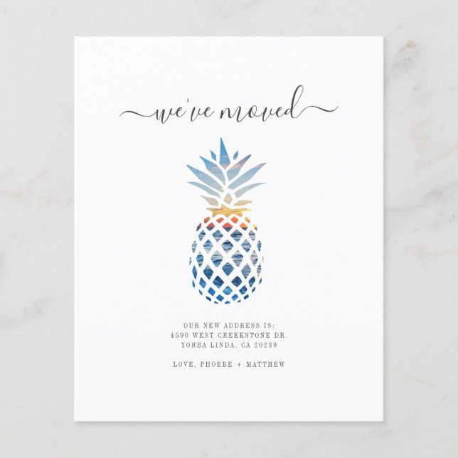 Ankündigung über den Umzug von Ananas (Vorderseite)