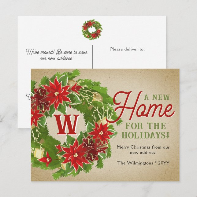 Ankündigung über die Bewegung von Weihnachtsfeiern Postkarte (Vorne/Hinten)