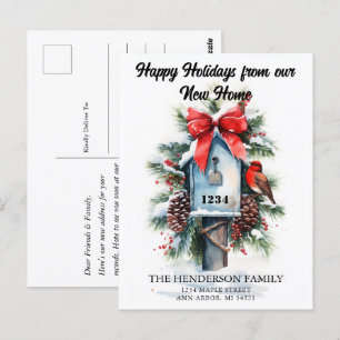 Ankündigung über die neue Zuhause Holiday Moving Postkarte