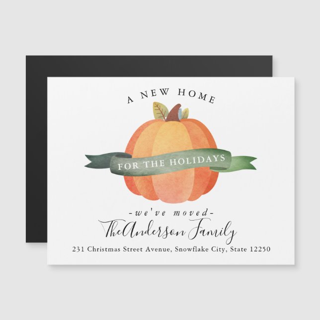 Ankündigung über die Zuhause Moved Pumpkin Holiday (Vorne/Hinten)