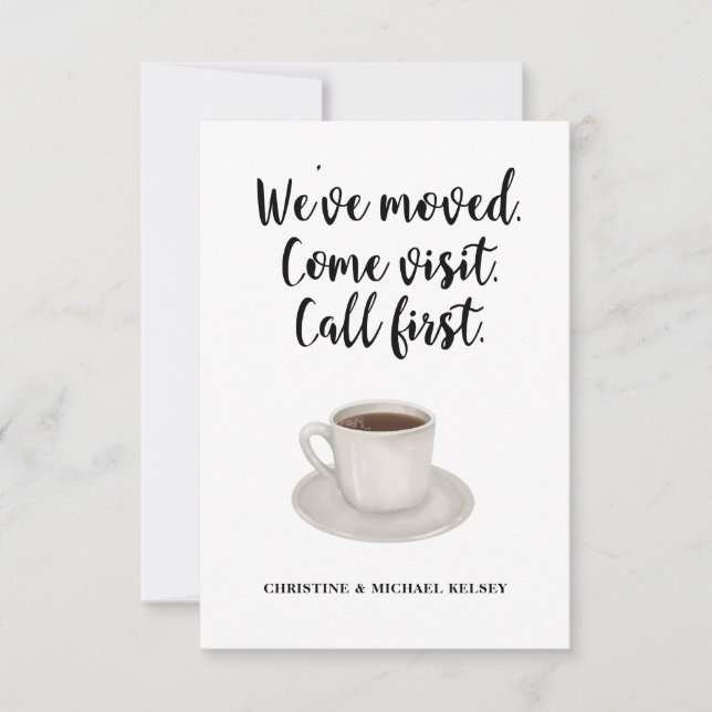 Ankündigung über neue Zuhause-Adresse (Vorderseite)