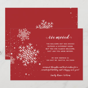 Ankündigung über Schneeflocken Flurries Holiday Mo