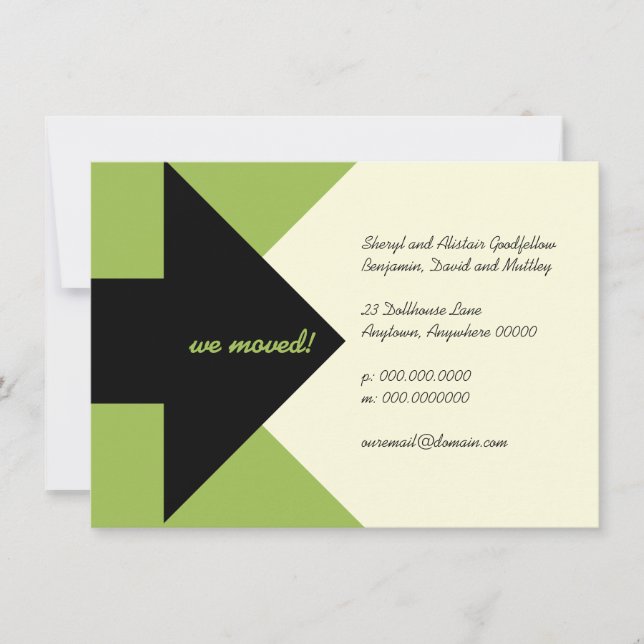 Ankündigung und Einladung der Pfeilbewegung (Vorderseite)