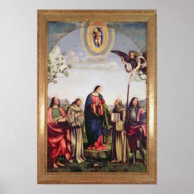 Ankündigung und Heilige, 1500 Poster (Vorne)