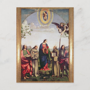 Ankündigung und Heilige, 1500 Postkarte
