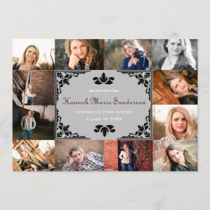 Ankündigung von 12 Fotos Abschluss Collage-12x18 G