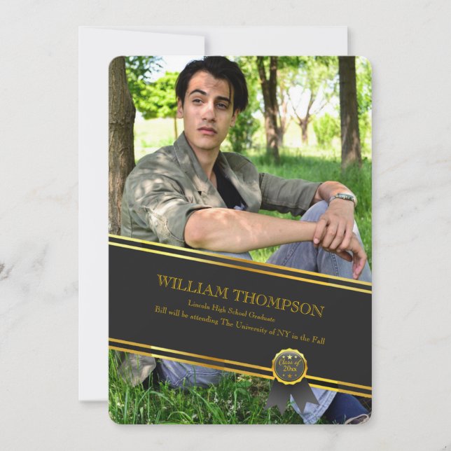 Ankündigung von Abschluss Banner Foto (Vorderseite)