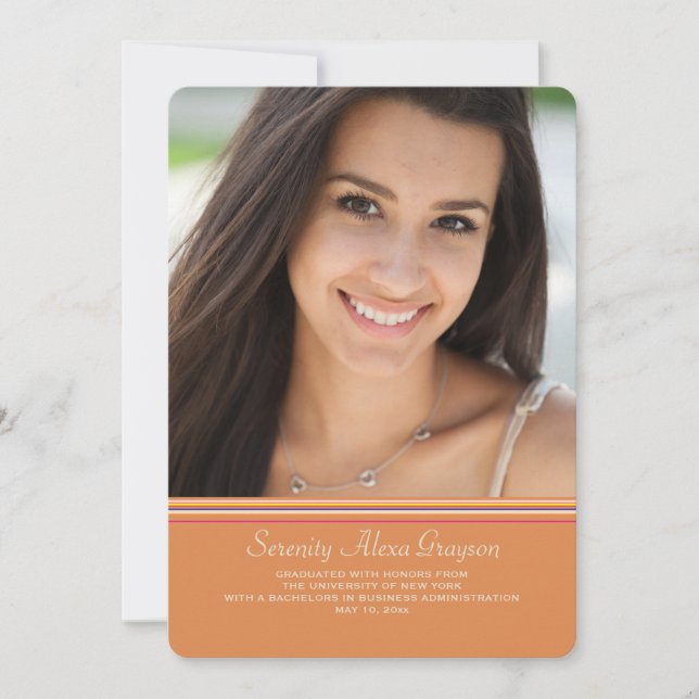 Ankündigung von Abschluss Colors Foto (Vorderseite)