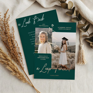 Ankündigung von Abschluss Then & Now Fotocollage