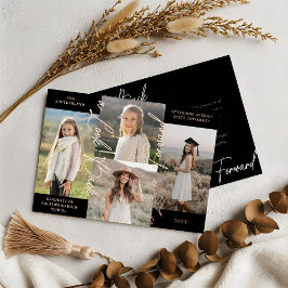 Ankündigung von Abschluss Then & Now Fotocollage