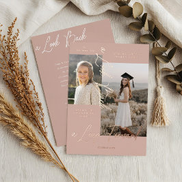 Ankündigung von Abschluss Then & Now Fotocollage