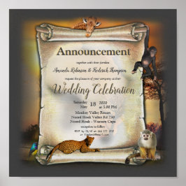 Ankündigung von African Safari Sunset Poster