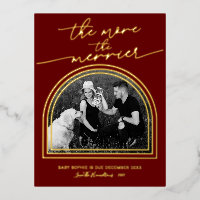 Ankündigung von Arkrahmen Schwangerschaft Postkart