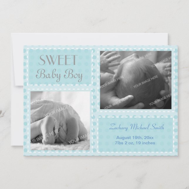 Ankündigung von Baby Boy (Vorderseite)