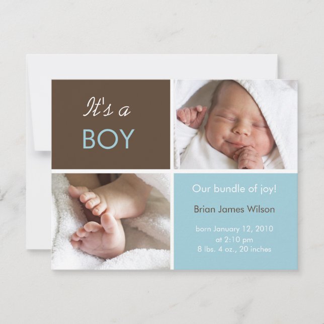 Ankündigung von Baby Boy (Vorderseite)