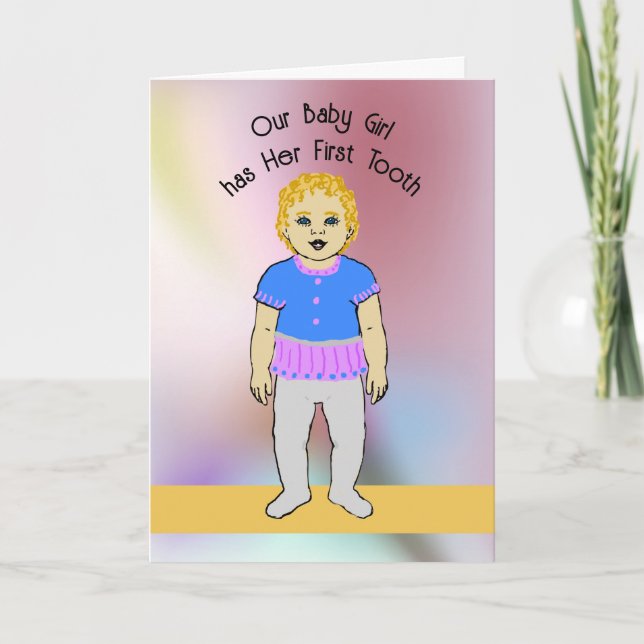 Ankündigung von Baby Girl hat ersten Stand (Vorderseite)