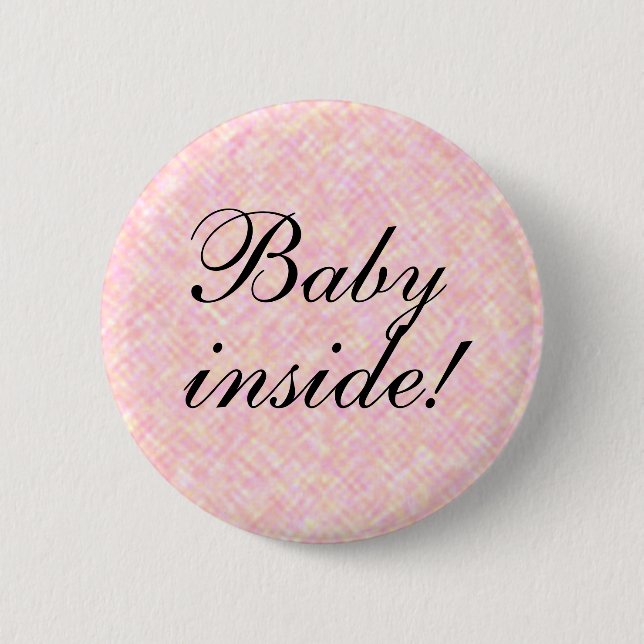 Ankündigung von BABY in Girl Button (Vorderseite)