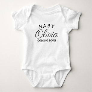 Ankündigung von Baby Nachname Schwangerschaft Baby Strampler