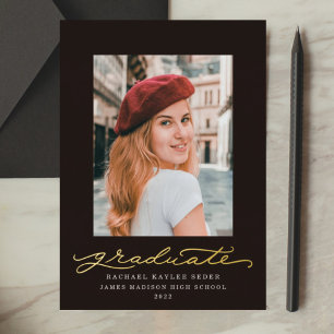 Ankündigung von Black and Gold Foil Script Foil